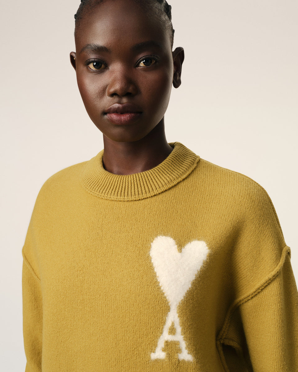 Shop AMI PARIS Wool Ami de Coeur Sweater - Unisex Apparel