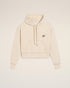 AMI PARIS Beige Cotton Hoodie Ami Signature Unisex Apparel