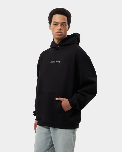 FILLING PIECES Hoodie Grandient Handshake Black Mens Apparel