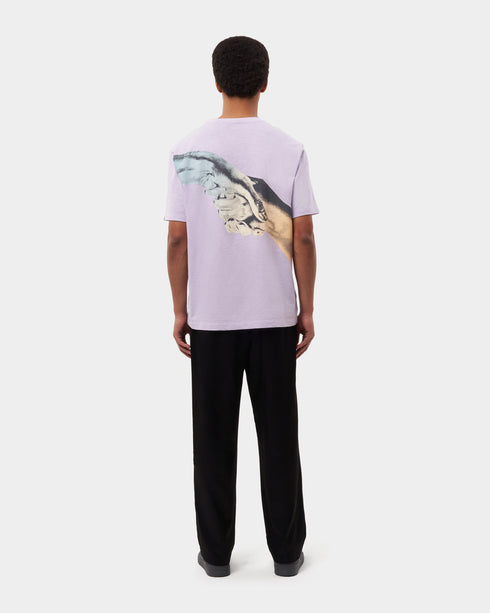 FILLING PIECES T-shirt Grandient Handshake Lilac Mens Apparel