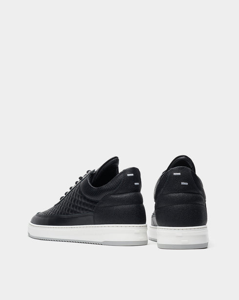 FILLING PIECES Low Top Quilted Black Mens Sneakers