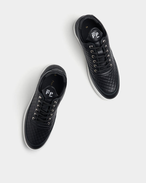 FILLING PIECES Low Top Quilted Black Mens Sneakers