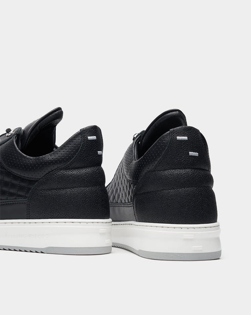 FILLING PIECES Low Top Quilted Black Mens Sneakers