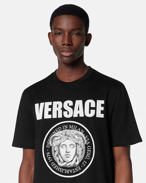 VERSACE T-shirt Medusa Rock Print Mens Apparel