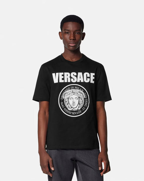 VERSACE T-shirt Medusa Rock Print Mens Apparel
