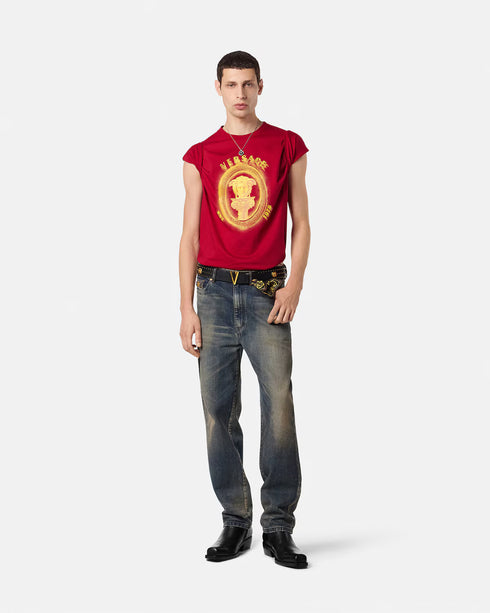 VERSACE Medusa Column T-shirt Mens Apparel