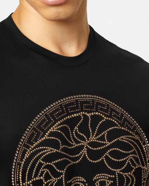 VERSACE Crystal Medusa T-Shirt Mens Apparel