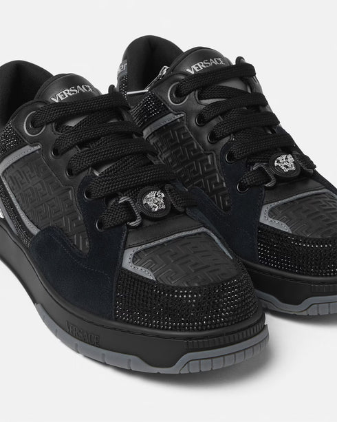 VERSACE Crystal Biggie Basket Mens Sneakers