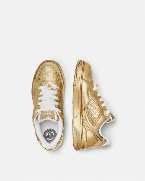 VERSACE Biggie Basket Metallic Mens Sneakers