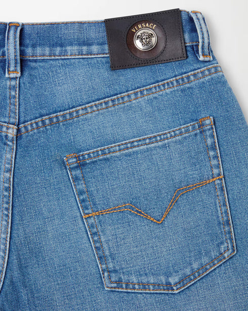 VERSACE Pant Denim Non Strech Light Straight Jeans Men's Apparel