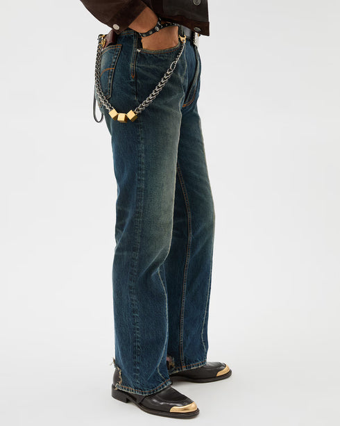 VERSACE Distressed Straight Jeans Men's Apparel