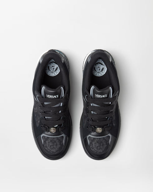 VERSACE Biggie Basket Metallic Leather Men's Sneakers