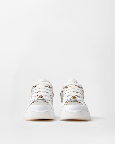 VERSACE Biggie Basket Metallic Leather Men's Sneakers