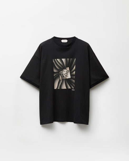 VERSACE Printed Cotton-Jersey Regular T-Shirt Men's Apparel