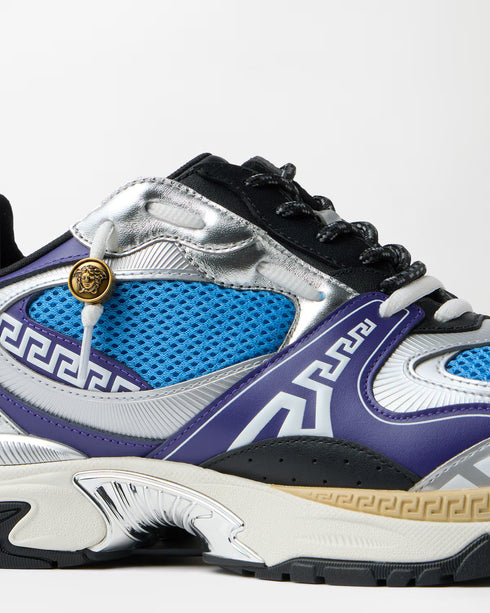 VERSACE Icaro Metallic Leather Men's Sneakers