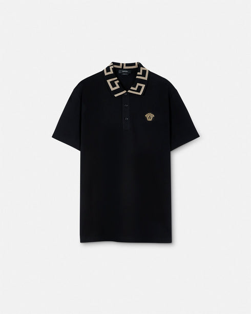 VERSACE Greca Polo Shirt Mens Apparel