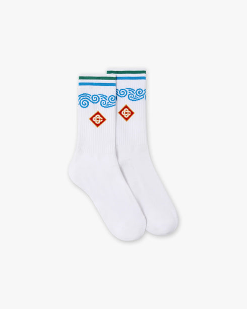 CASABLANCA White Casa Wave Socks Accessories