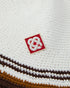 CASABLANCA White & Brown Stripe Crochet Hat Accessories