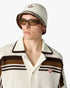 CASABLANCA White & Brown Stripe Crochet Hat Accessories