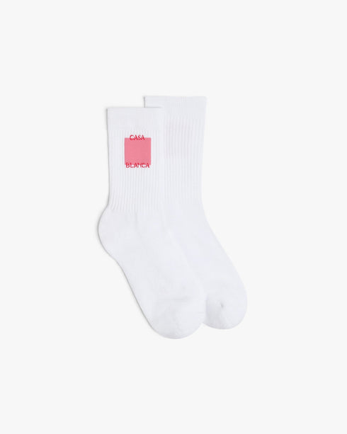 CASABLANCA Rose Shadows Logo Square Socks Accessories