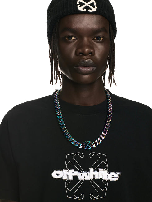 Off-White Black Flock Arrow Slim S/S Tee Men’s Apparel