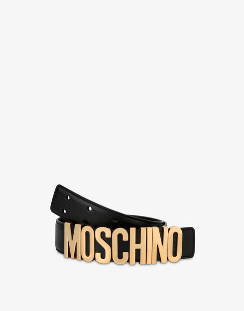 MOSCHINO BELT IN LEATHER WITH LOGO Accessories