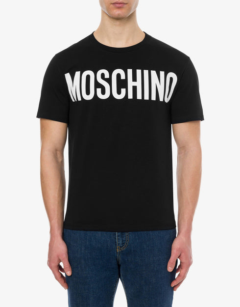 MOSCHINO Logo Print Stretch Jersey T-Shirt Mens Apparel