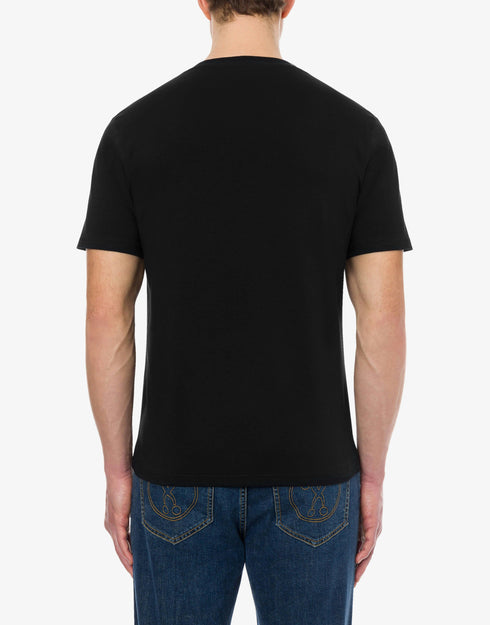 MOSCHINO Logo Print Stretch Jersey T-Shirt Mens Apparel