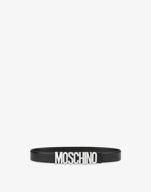 MOSCHINO CALFSKIN BELT WITH LOGO Accessories