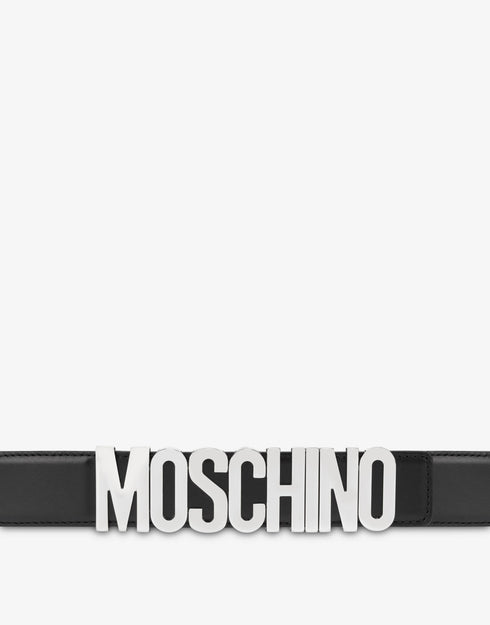 MOSCHINO CALFSKIN BELT WITH LOGO Accessories