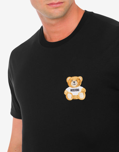 MOSCHINO TEDDY PATCH ORGANIC JERSEY T-SHIRT Mens Apparel