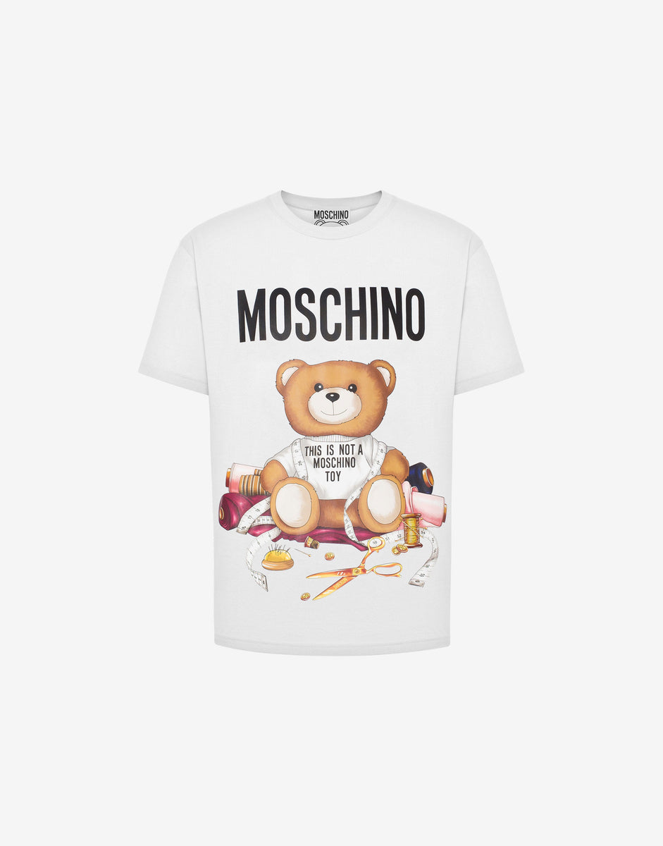 Tシャツ・カットソー Moschino Moschino Teddy Bear Organic Jersey T-Shirt Organic Jersey T-shirt Little Teddy Bear | Shop Online