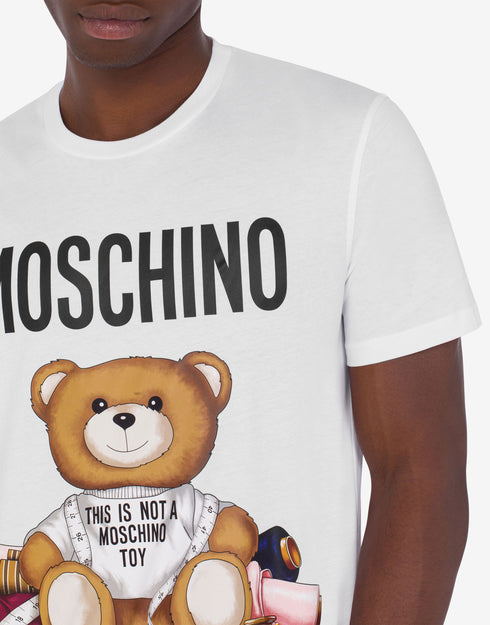 MOSCHINO TAILOR TEDDY BEAR ORGANIC JERSEY T-SHIRT Mens Apparel