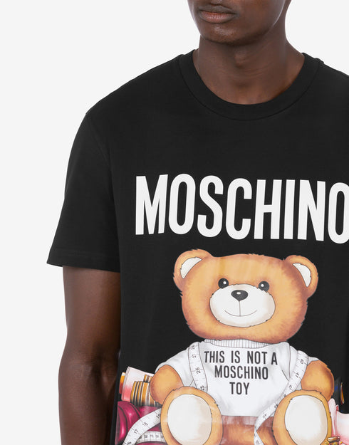 MOSCHINO TAILOR TEDDY BEAR ORGANIC JERSEY T-SHIRT Mens Apparel