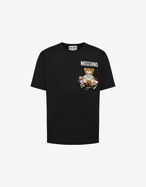 MOSCHINO SMALL TAILOR TEDDY BEAR ORGANIC JERSEY T-SHIRT Mens Apparel