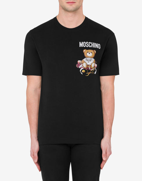 MOSCHINO SMALL TAILOR TEDDY BEAR ORGANIC JERSEY T-SHIRT Mens Apparel