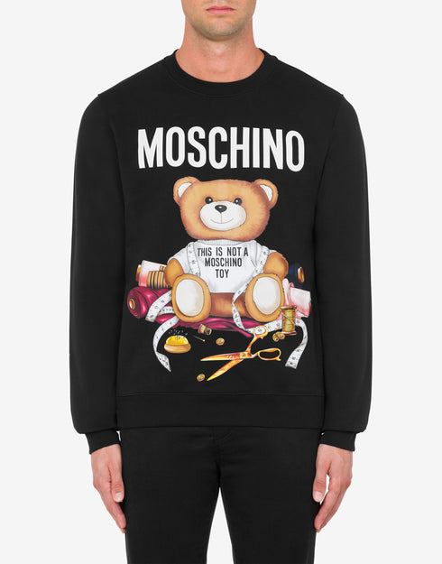 MOSCHINO SARTORIAL TEDDY BEAR COTTON PULLOVER Mens Apparel