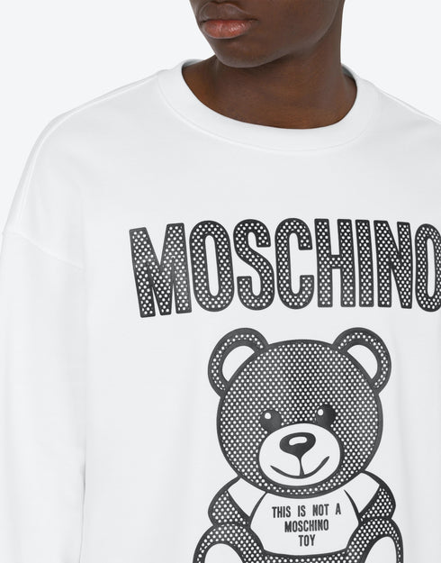 MOSCHINO Teddy Mesh Organic Cotton Sweatshirt Mens Apparel