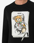 MOSCHINO Organic Cotton Sweatshirt Teddy Bear Mens Apparel