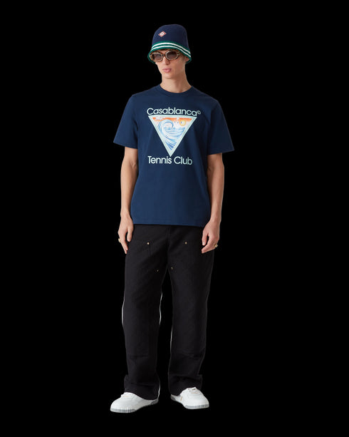 CASABLANCA Green Stripe Crochet Hat Accessories