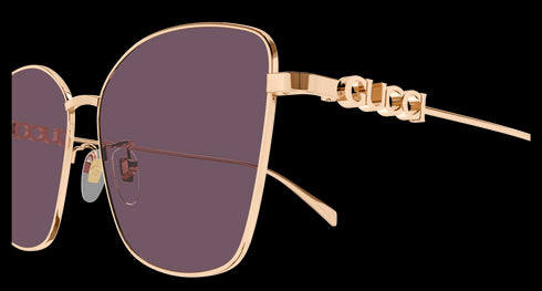 GUCCI 60 Sunglass Woman Metal Accessories