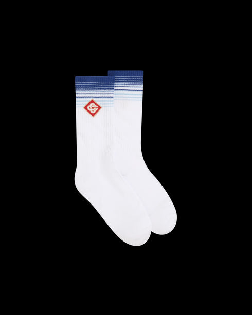 CASABLANCA Blue Border Gradient Socks Accessories