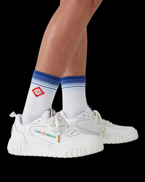 CASABLANCA Blue Border Gradient Socks Accessories