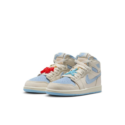 JODRAN 1 Retro High OG "Pale Ivory Psychic Blue" (PS) Little Kids Sneakers