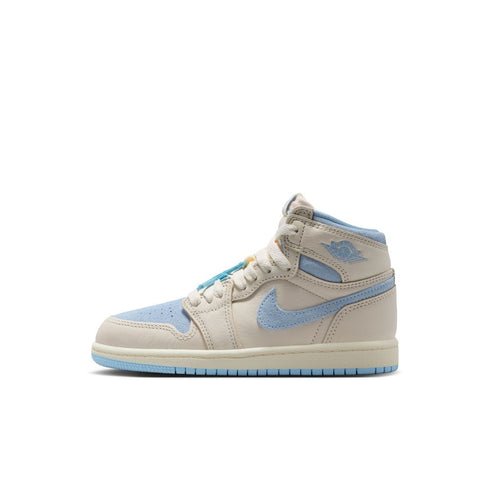 JODRAN 1 Retro High OG "Pale Ivory Psychic Blue" (PS) Little Kids Sneakers
