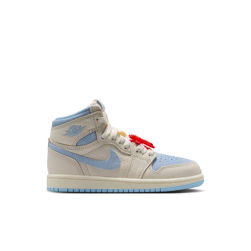 JODRAN 1 Retro High OG "Pale Ivory Psychic Blue" (PS) Little Kids Sneakers