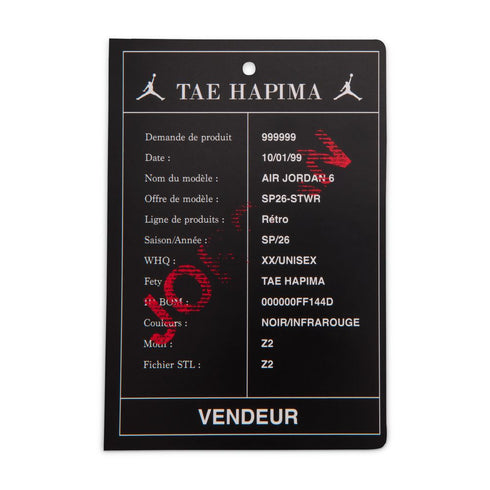 JORDAN 6 Retro "Infrared Salesman" (PS) Little Kids Sneakers