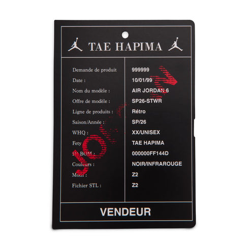 JORDAN 6 Retro "Infrared Salesman" (TD) Toddlers Sneakers