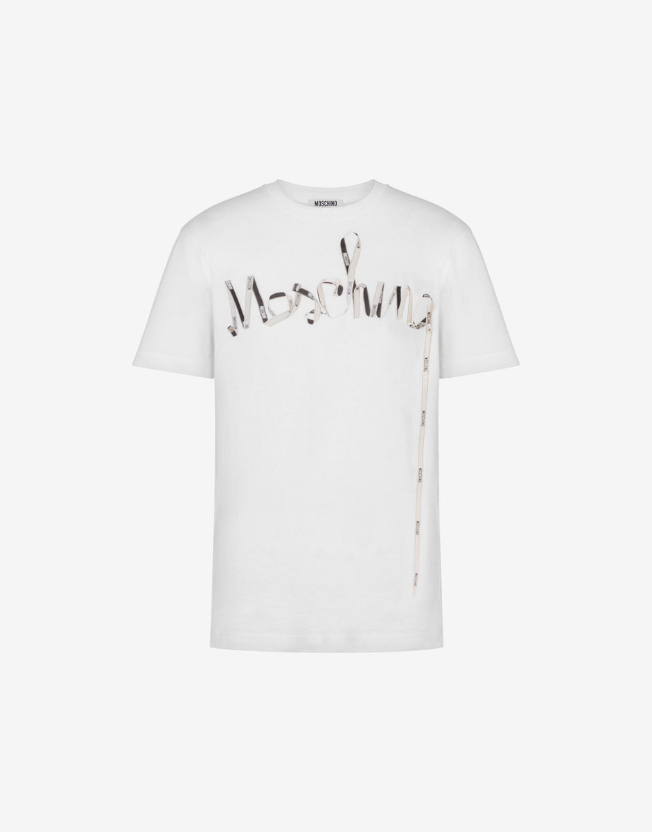 【関税込み】Moschino ホワイト 100% Pure Moschino Tシャツ MOSCHINO Couture Biker Teddy Bear Print T-Shirt 100% White