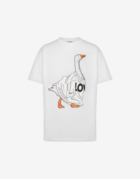 MOSCHINO Organic cotton jersey T-shirt Goose Mens Apparel